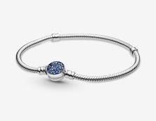 Náramek Pandora Moments Sparkling Blue Disc 599288C01-20