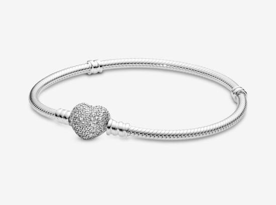 Náramek Pandora Sparkling Heart & Snake 590727CZ-20